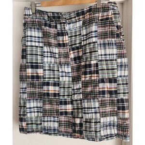 Cambridge Dry Goods Women's Plaid Madras Skirt Size 12 Multi Cotton Mini India